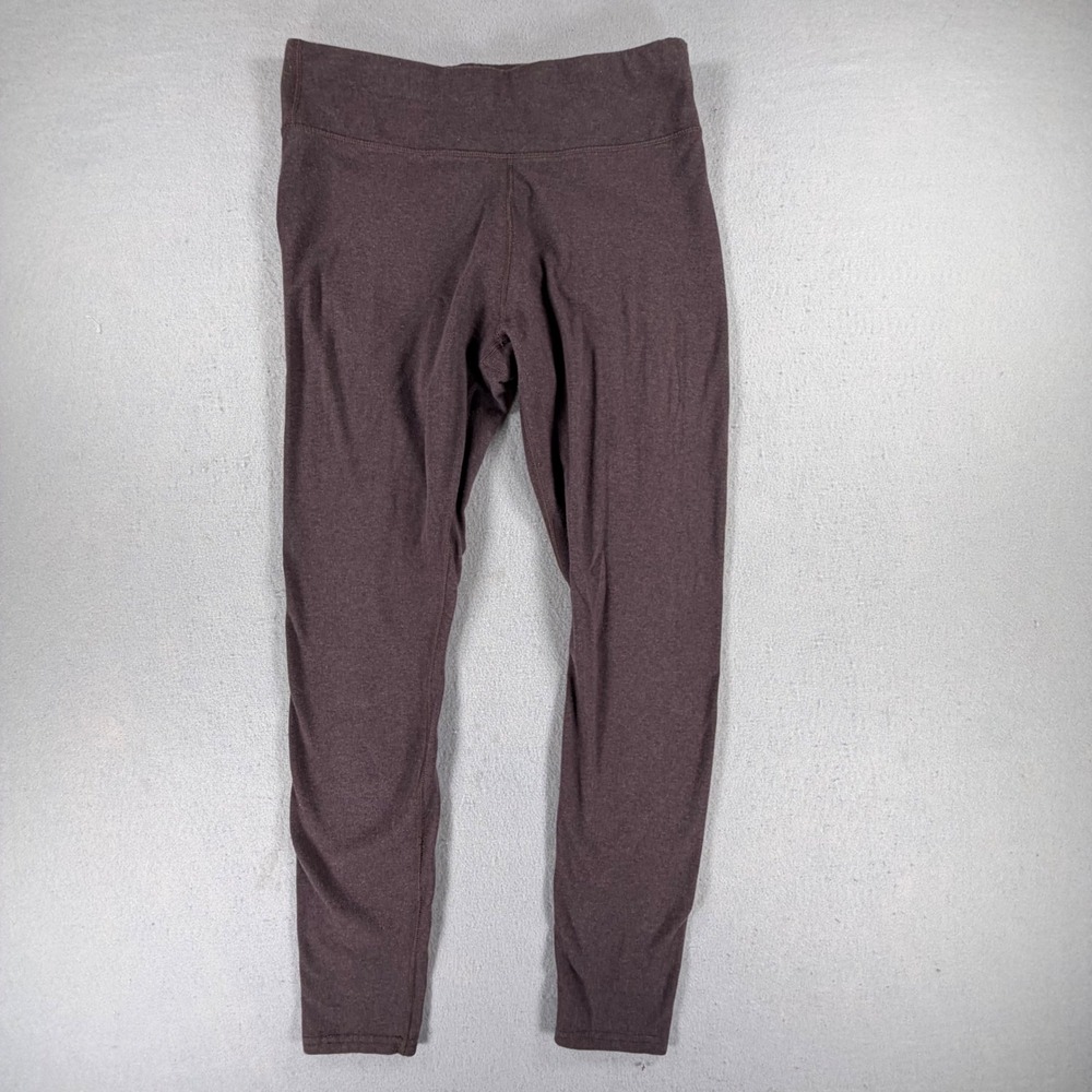 Pact Women's Medium Brown Organic Cotton High Rise Leggings Stretch Yoga Pants